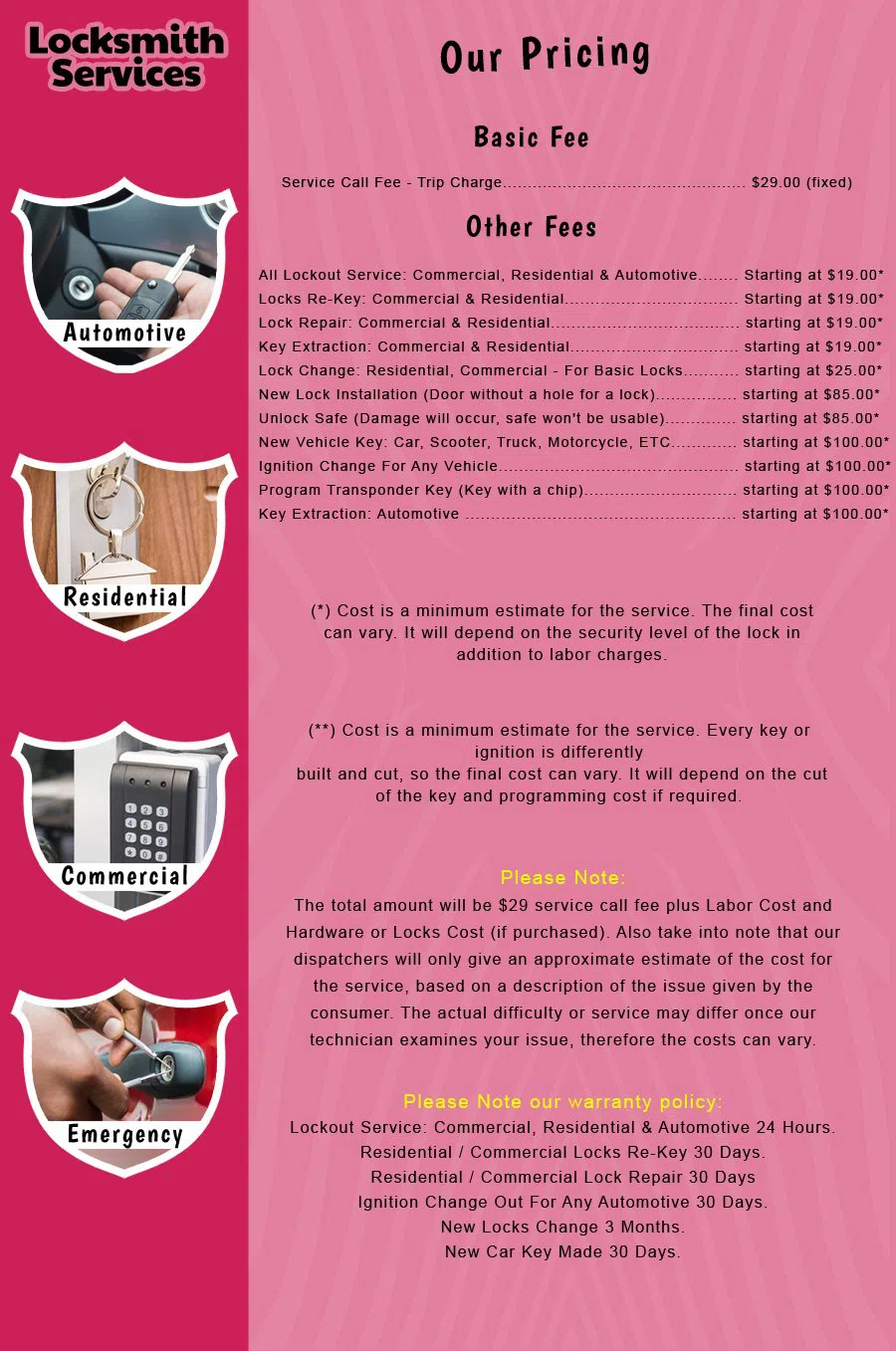 Mantoloking NJ Locksmith Store Mantoloking, NJ 732-320-9757 - price-list-c-18